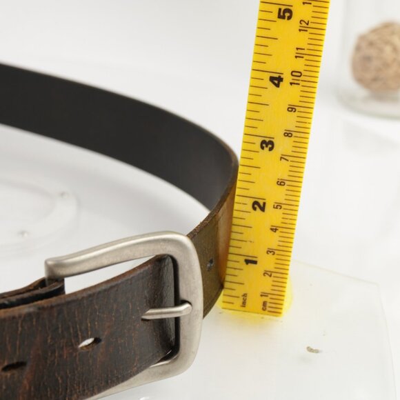 Levis Mens Belt Size XL Extra Large 42 44 Brown Leather 2" Width Work Sturdy - Picture 6 of 11